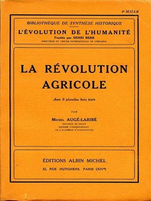 cover image of La Révolution agricole